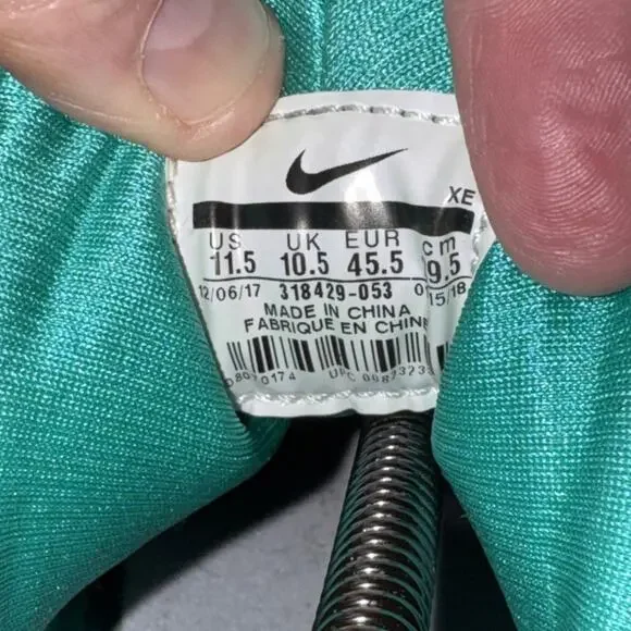 Nike Air Huarache Run Men Size 11.5 South Beach 318429-053 Teal Pink White Gray - Picture 9 of 11